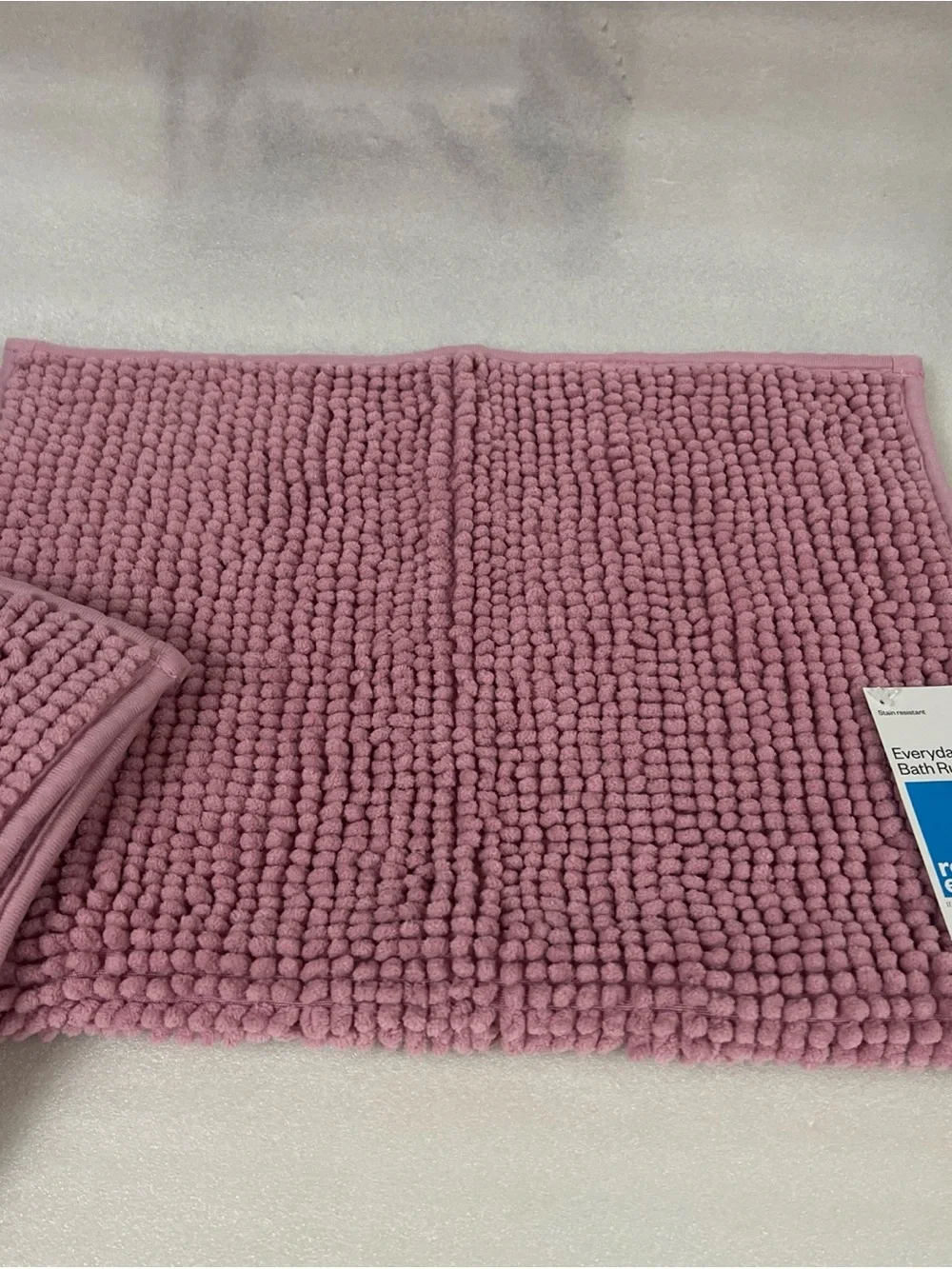 Pink Chenille Bath Rug Room Essentials 17 in x 24 in New Set Of 2
